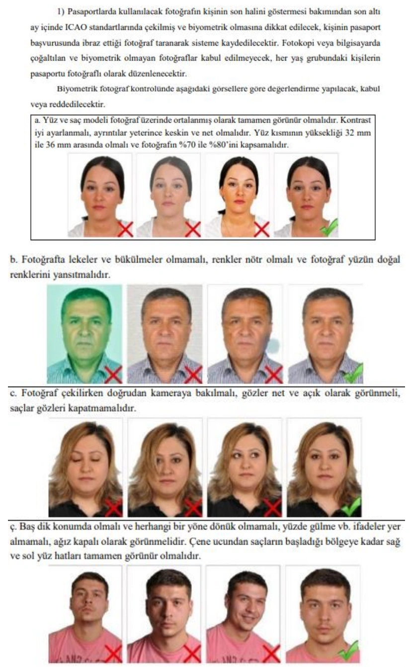Biyometrik Fotoğraf Örneği 1