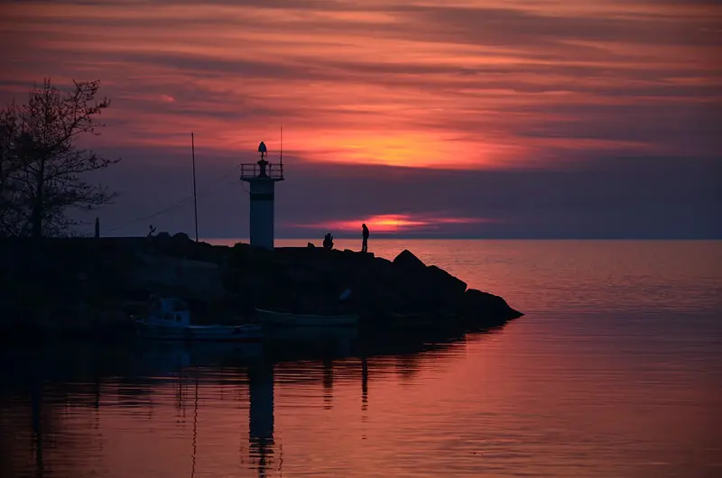 Akçakoca Limanı ve Gün Batımı